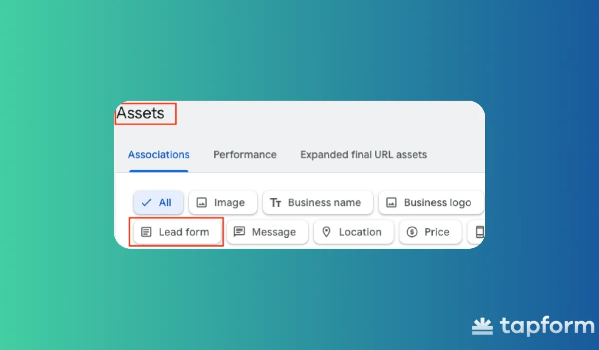 lead capture form in google ads