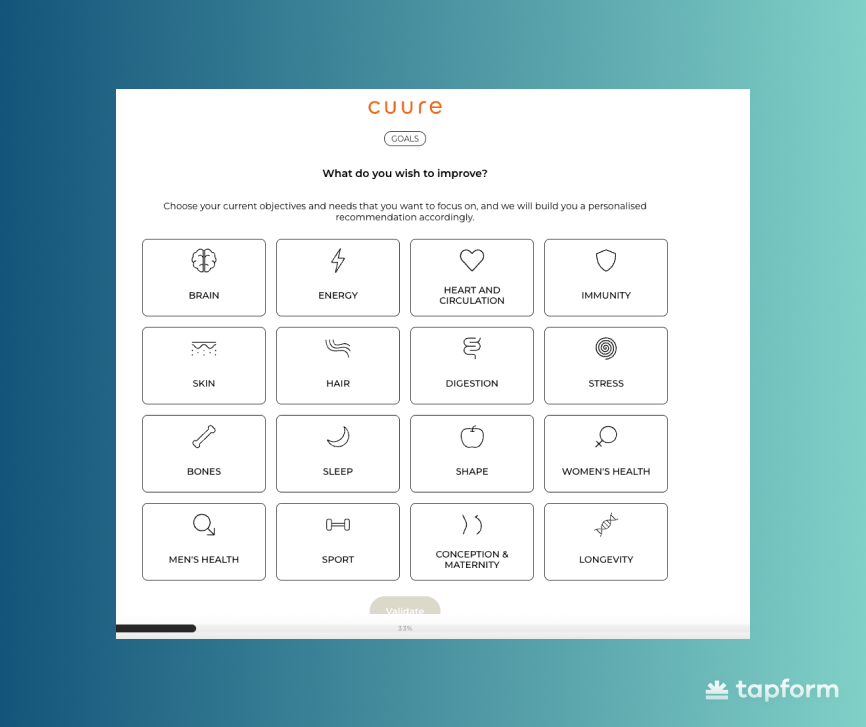 cuure multi step form